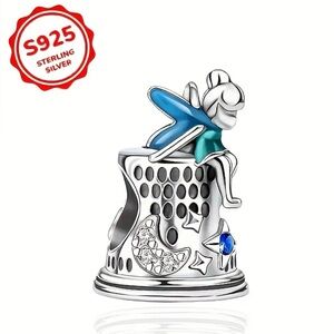 925 Tinkerbell On Thimble With Moon & Stars